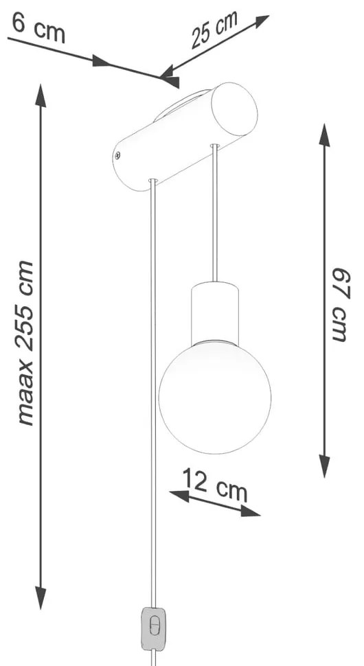 Aplică de perete în culoare naturală Arcadia – Sollux