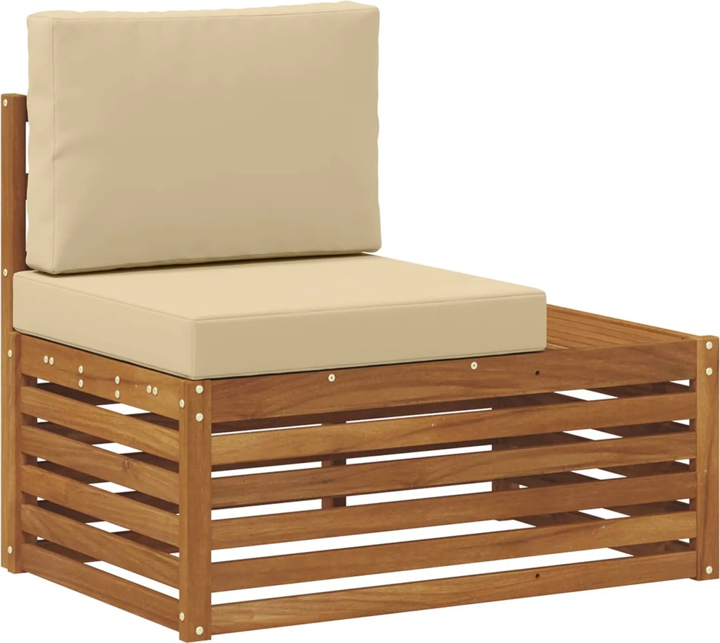 vidaXL Canapea de exterior cu braț final natural 91 x 63 x 73 cm