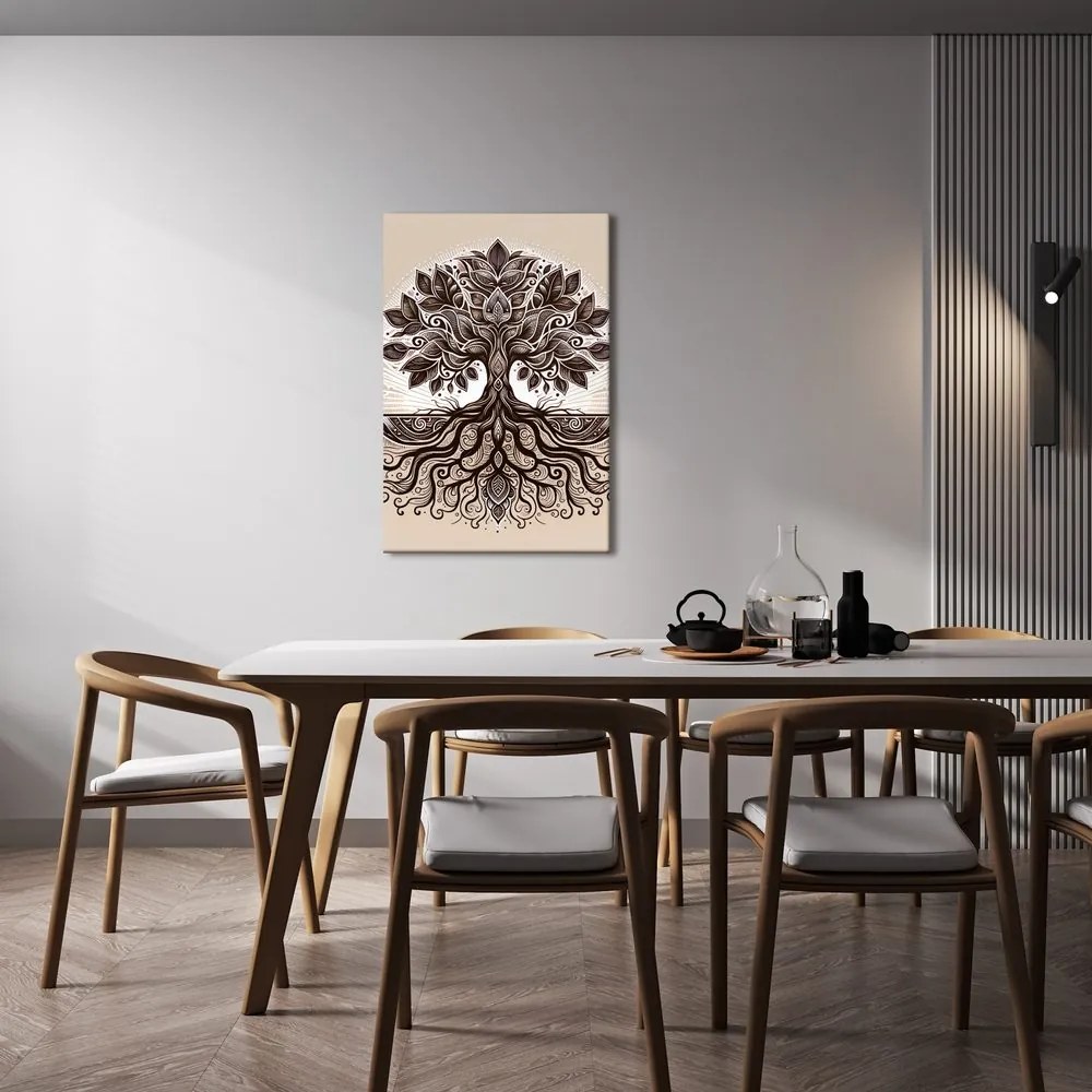 Tablou arborele vieții decorativ pe bej