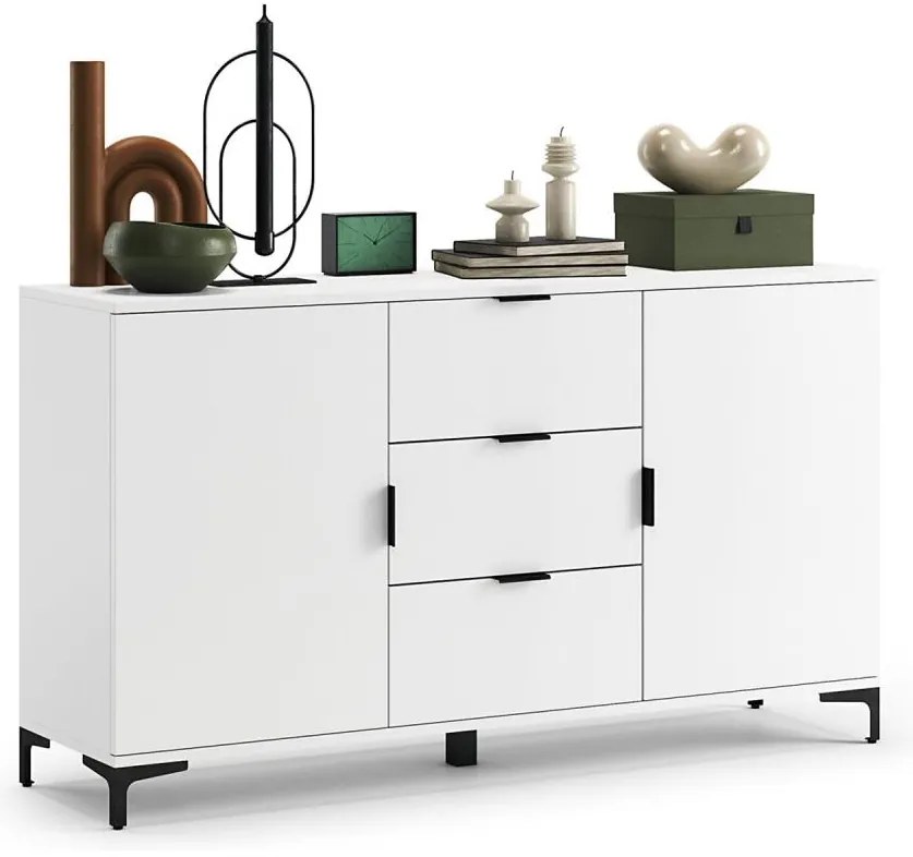 Dulap cu sertare și ușă mică LORA alb