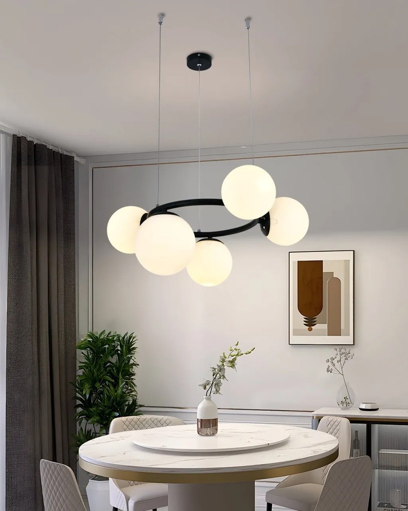 💡 Pendul N6805/5 – Contrast Elegant în Negru și Alb