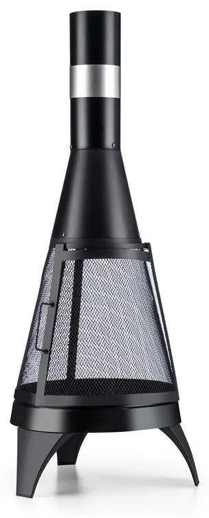 Volantis, Ø 45 cm, negru, cuptor de grădină, gresie de grădină, pentru lemn, 360 ° cameră focală, oțel