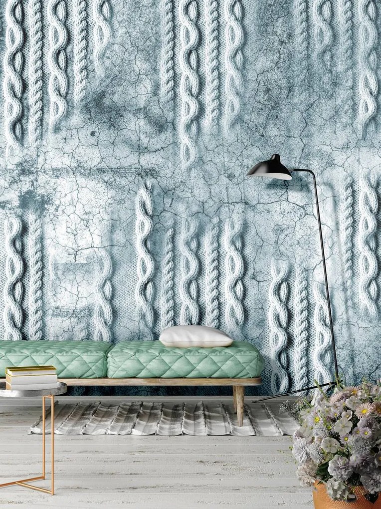 Fototapet - Legătura din beton  - albastră (152,5x104 cm)