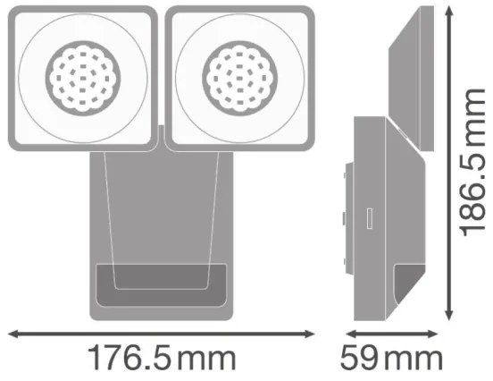 Aplică LED de exterior cu senzor SPOT 2xLED/8W/230V IP55 Ledvance