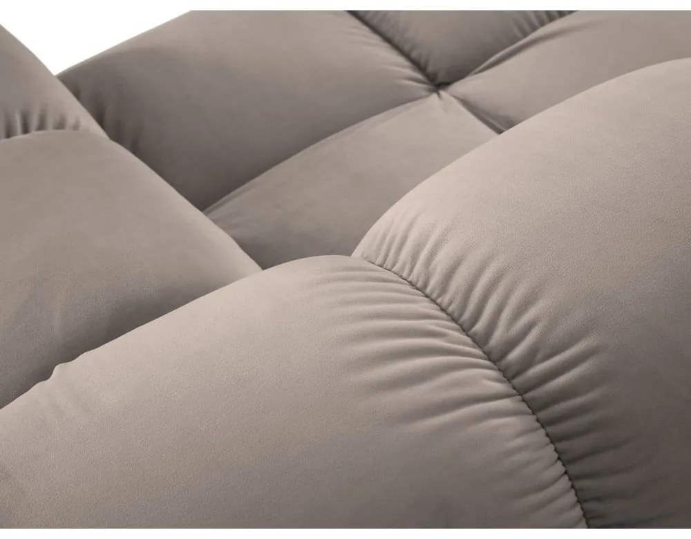 Canapea modulară maro deschis cu tapițerie din catifea 188 cm Bellis – Micadoni