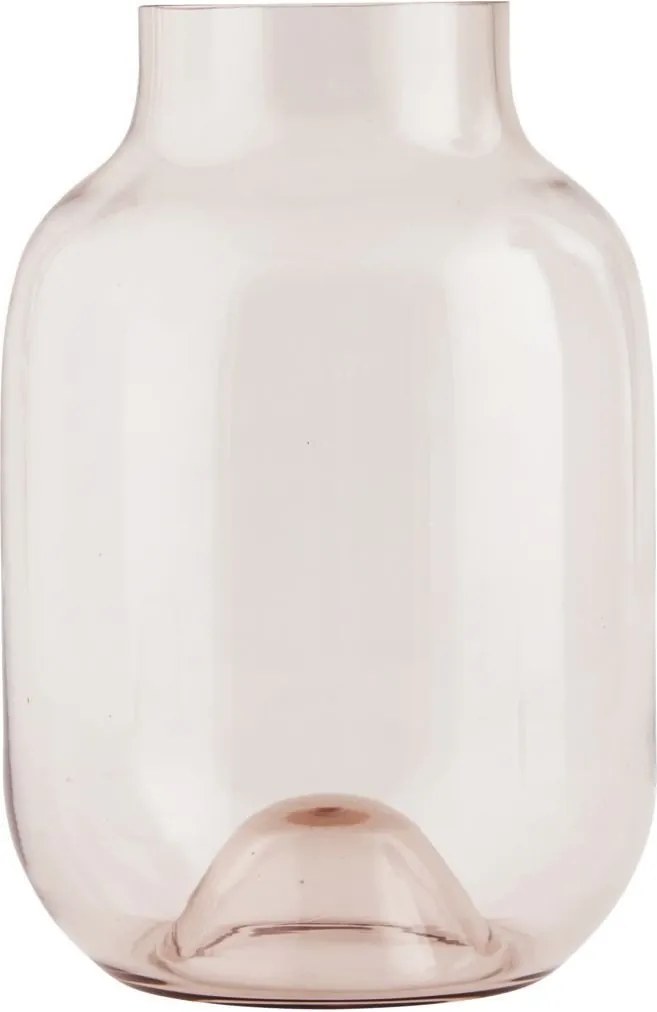 Vaza din Sticla Transparenta Roz (M) SHAPED - Sticla Roz diametru(17cm) x inaltime (25,4cm)