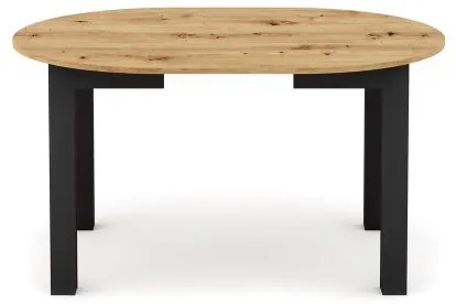 Masă extensibilă de dining WILY, stejar artisan/negru