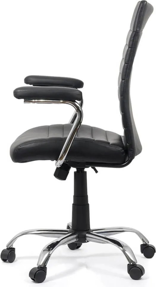 Scaun de birou din piele ecologica OFF 338 negru