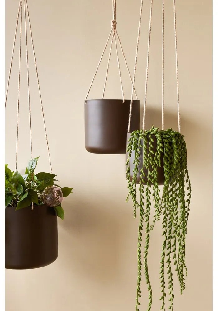 Ghivece decorative 3 buc. din metal de agățat / de perete ø 25 cm Bloom – Hübsch