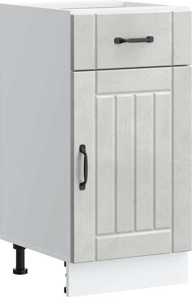 vidaXL Dulap de bucătărie „Lucca” Lemn prelucrat gri beton