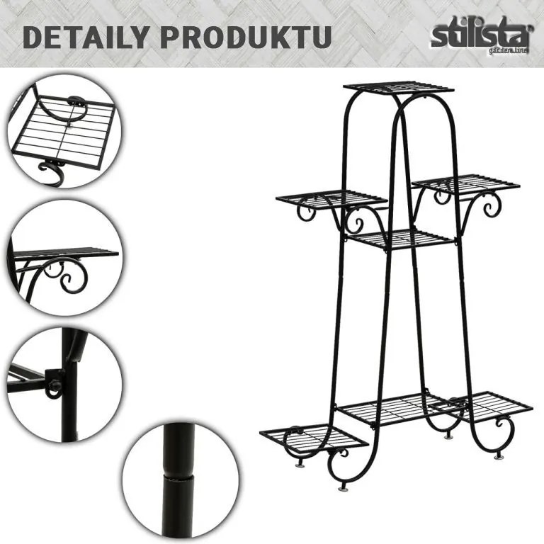 STILISTA Suport pentru plante, 102 x 76 x 24 cm, oțel