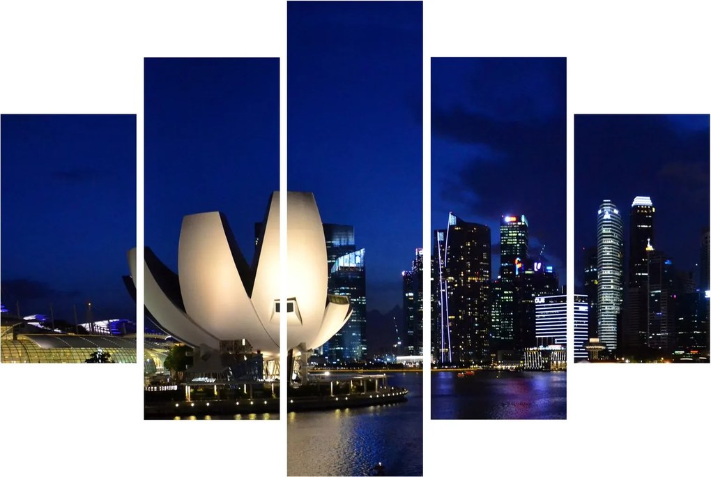 Tablou Singapore nocturn (150x105 cm)
