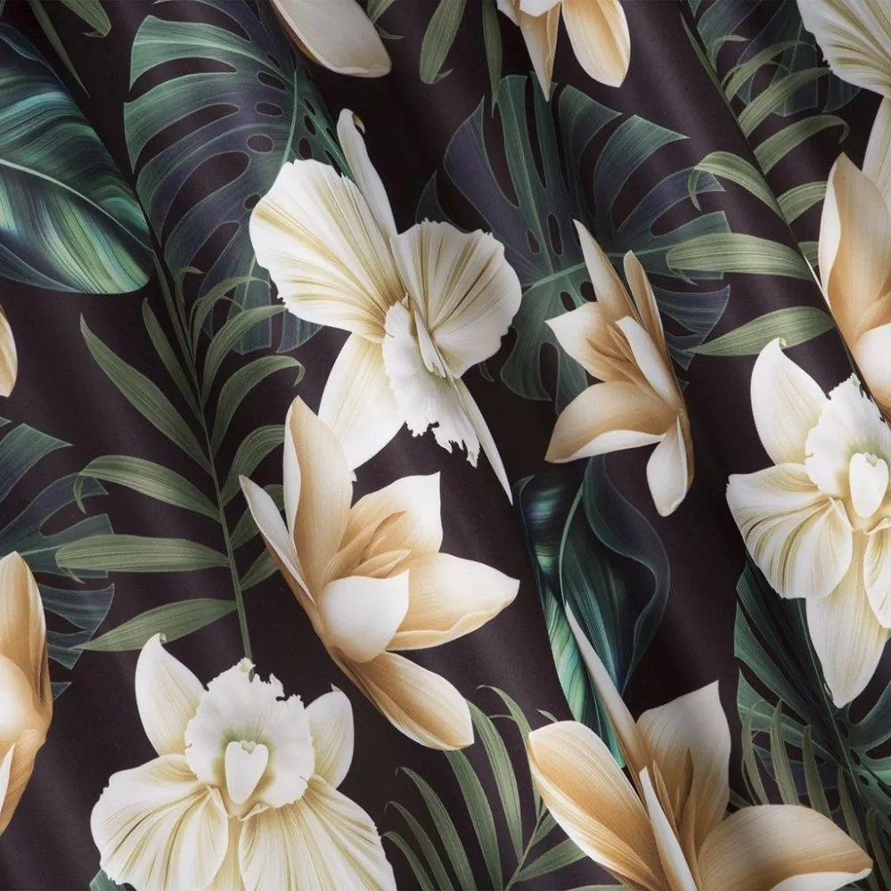 Draperie elegantă, verde, cu suspensie Lungime: 250 cm