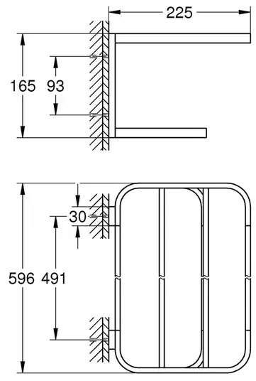 Bara portprosop cu suport Grohe Selection 60 cm auriu lucios Cool Sunrise