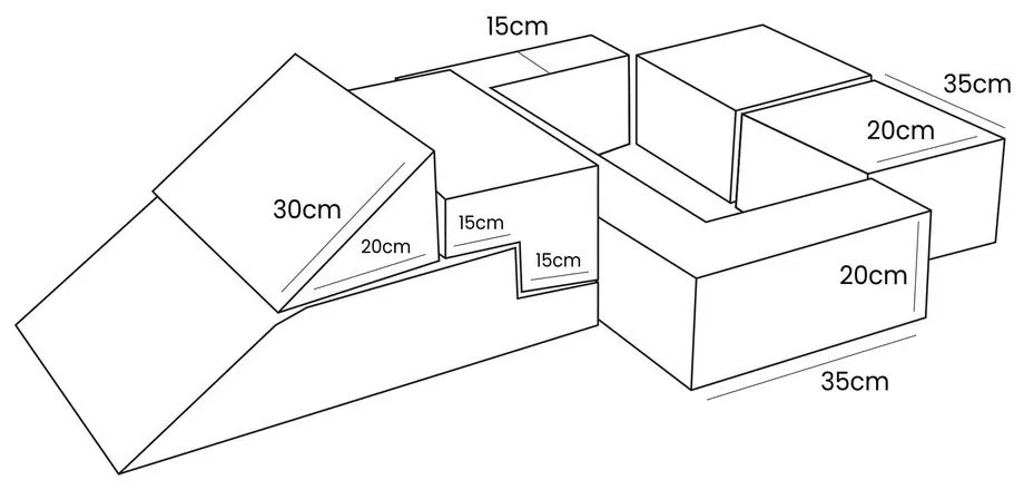 Teren de joacă din spumă roz 6 buc. din catifea reiată înălțime 40 cm 100x35 cm Montessori – Meowbaby