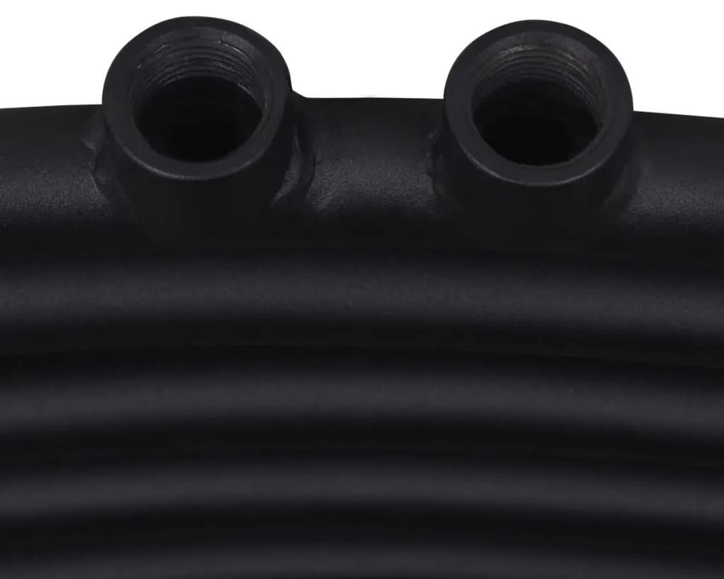 Radiator port-prosop incalzire baie, curbat, 480 x 480 mm, negru 1, Negru, 480 x 480 mm, Curbat
