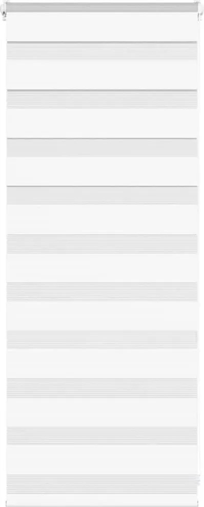 vidaXL Jaluzea tip zebra alb lățime țesătură 55,9 cm poliester