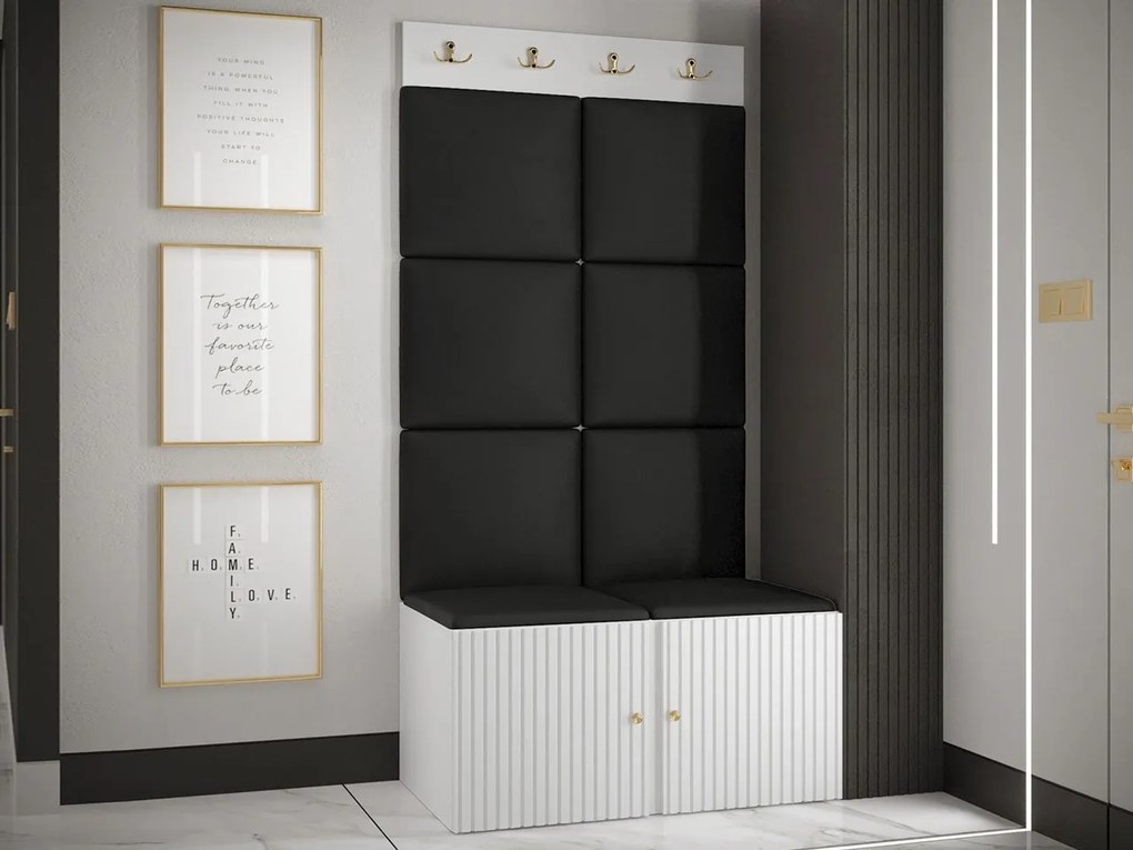 Mobilier hol Tewarota Slim IV (Alb + Negru) . 1104854
