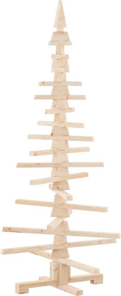 vidaXL Brad de Crăciun din lemn pentru decor 150 cm, lemn masiv de pin
