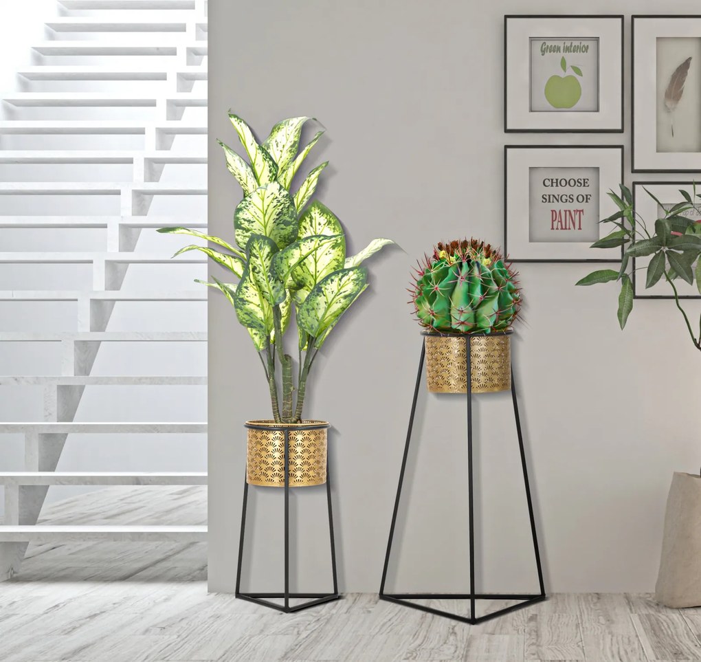 Set 2 suporturi flori  COUPLE GLAX CM O 43X36X70-27X23X45 , Mauro Ferretti