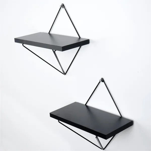 SET 2x raft negru de perete