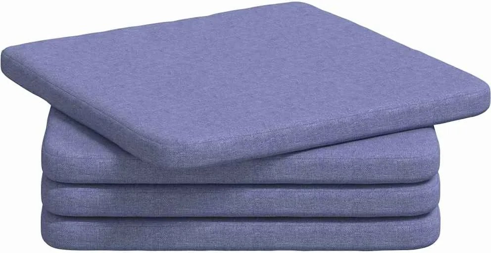 vidaXL Perne de Șezut 4 pcs Albastru Jeans 40 x 40 x 3 cm țesătură