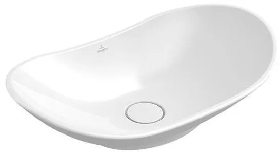 Lavoar pe blat Villeroy & Boch, My Nature, oval, 61 cm, alb alpin