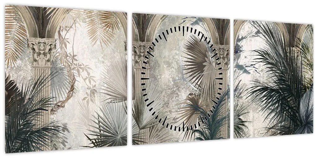 Tablou - Coloane (cu ceas) (90x30 cm)