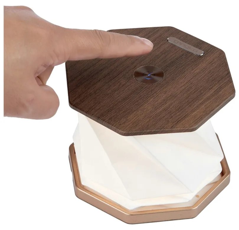 Decorațiune luminoasă maro cu USB ø 12 cm Twist Hexagon – Gingko