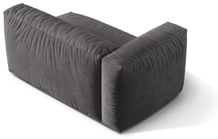 Modul pentru canapea modulară gri cu tapițerie din catifea (cu colț pe partea stângă) Martina – Micadoni