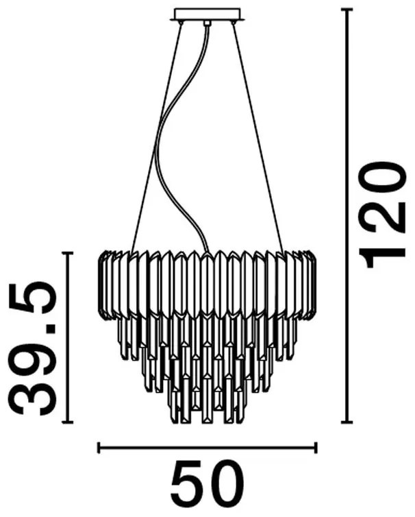 Lustra suspendata design elegant MAGNOLIA aurie