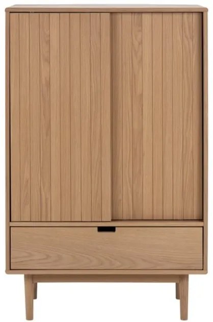 OFERTA Comoda LUCERO cu usi glisante si sertar, decor stejar a II-a calitate