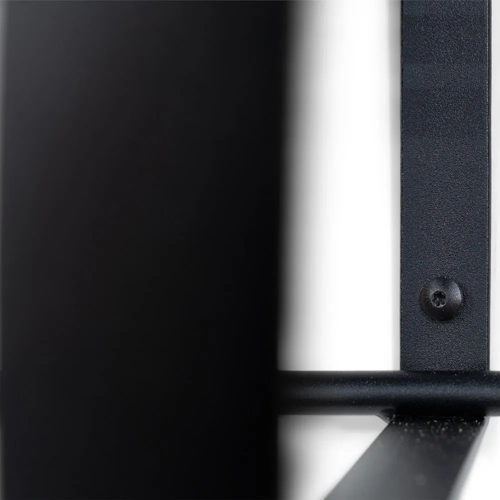 Cuier de perete negru cu raft din metal 100 cm Rex – Spinder Design