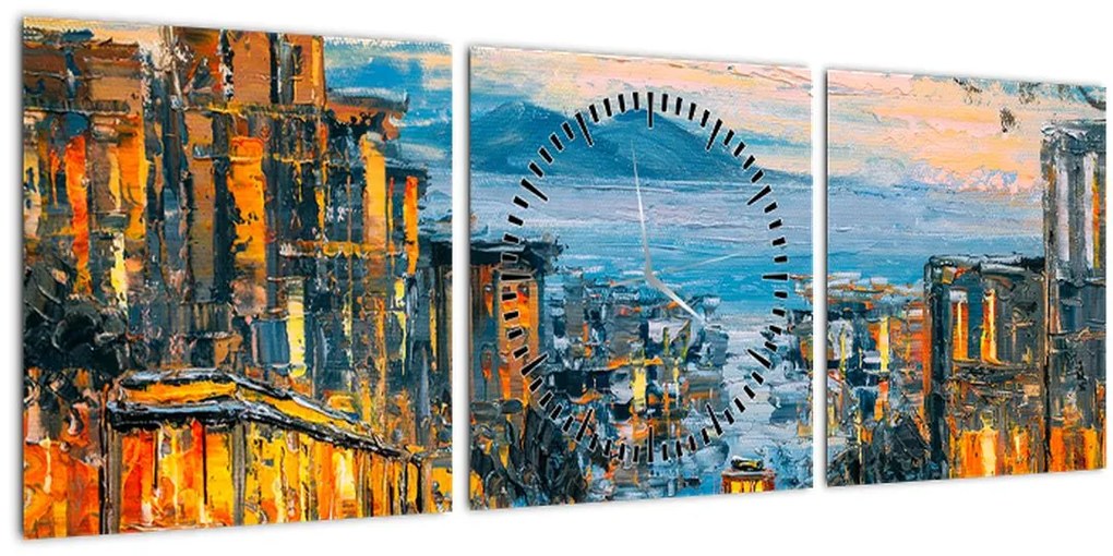 Tablou - Telecabină, San Francisco (cu ceas) (90x30 cm)