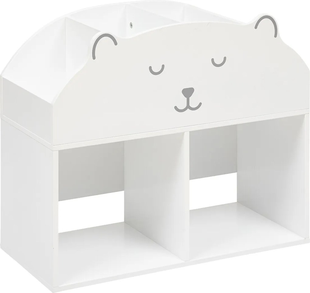 Raft pentru cărți pentru copii ursulet TEDDY, 56 x 30 x 64 cm