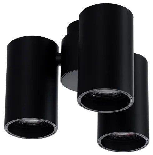 Spot modern directionabil aplicat tavan/plafon MAKALU 3 GU10 negru