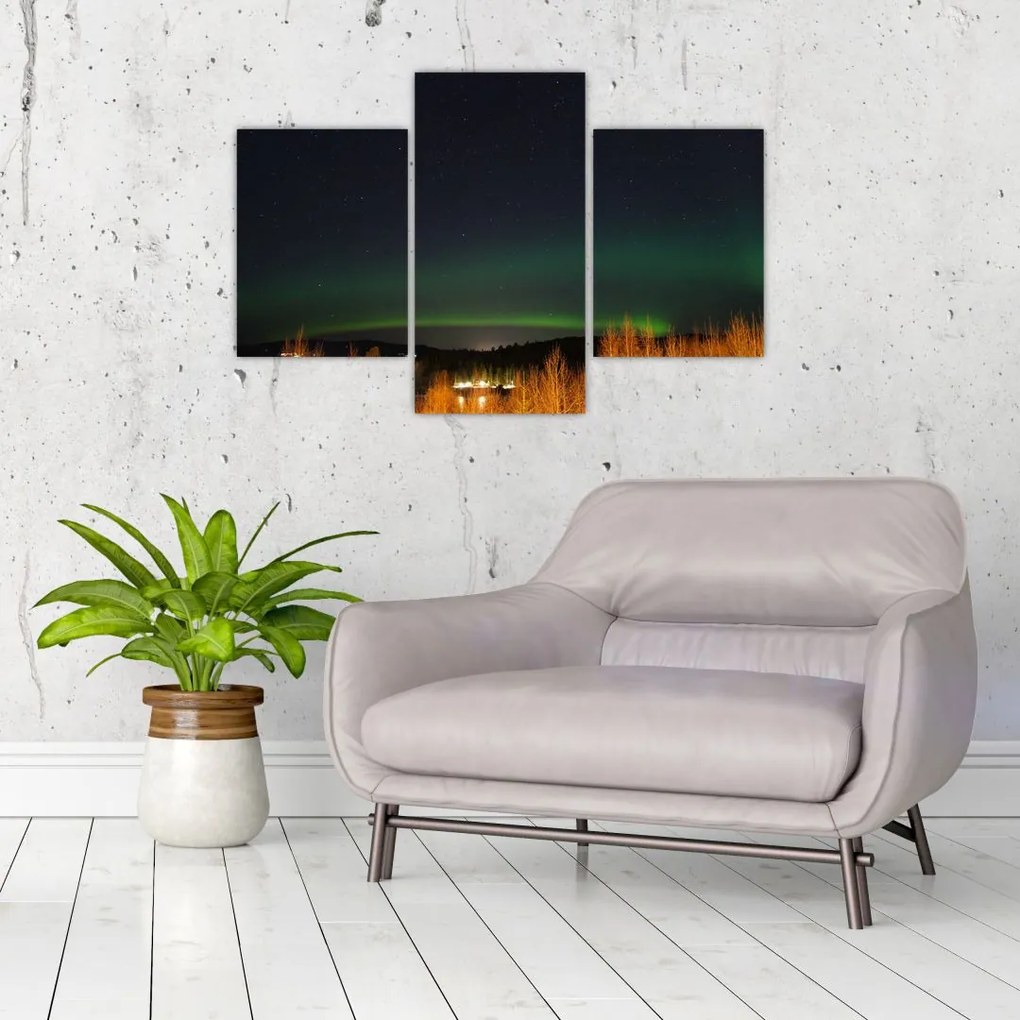 Tablou cu aurora borealis (90x60 cm)