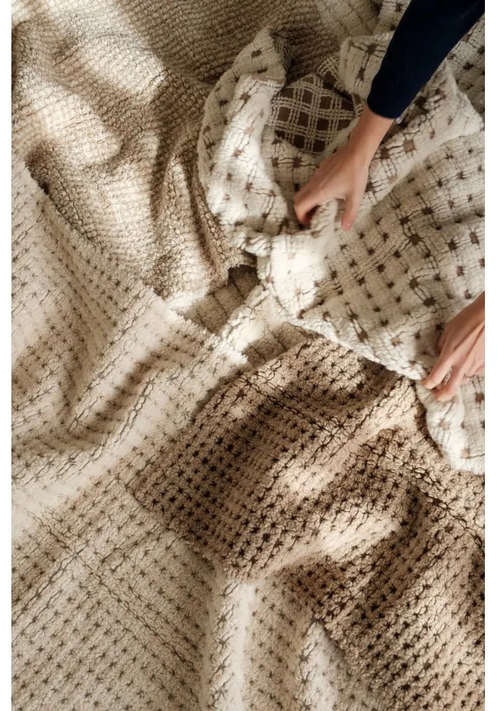 Covor fildeș lavabil, țesut manual din lână 80x140 cm Unexpected Wool – Lorena Canals