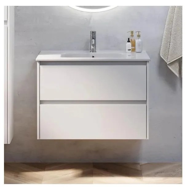 Mobilier pentru baie cu lavoar MOLDE 80 cm, alb