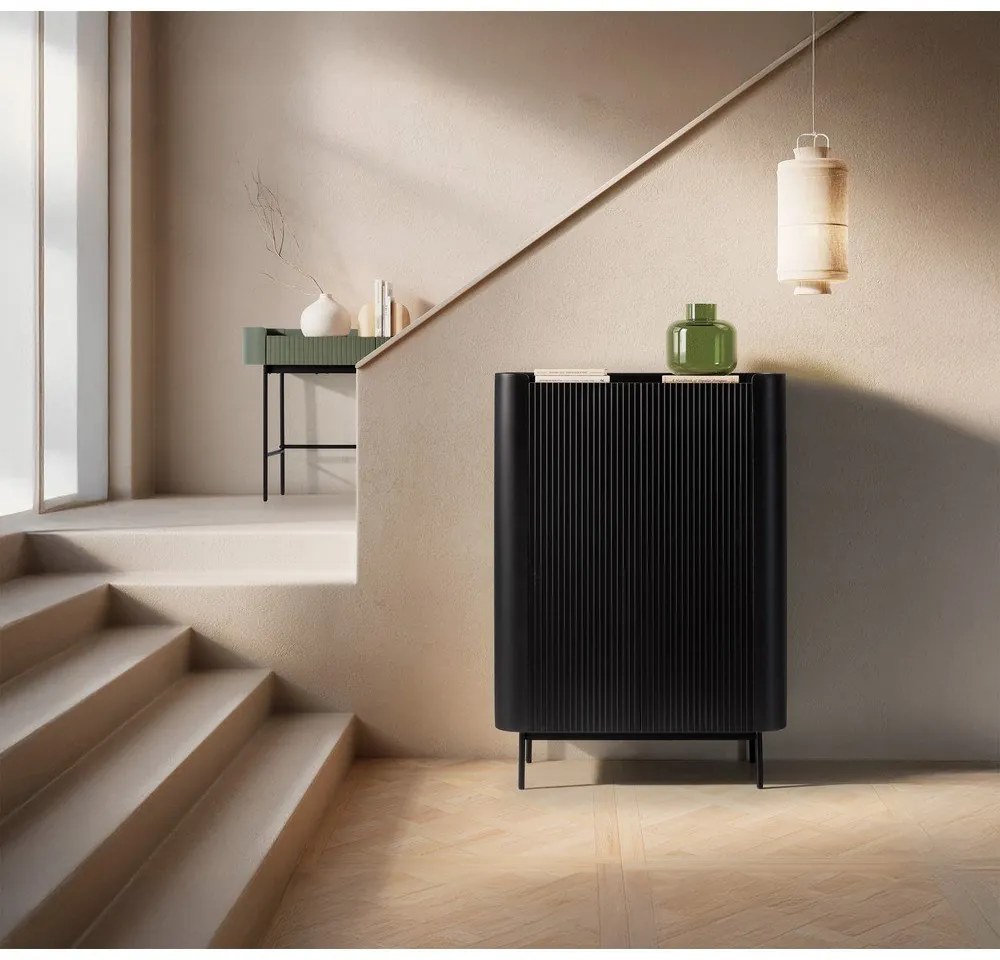 Dulap negru 100x140x40 cm Willa – MOME