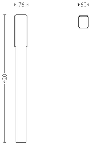 Coloană luminoasă de exterior STRATOSPHERE 2xLED/4,5W IP44 Philips 16488/93/P0