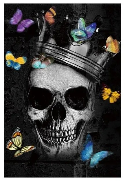 Tablou Sticla Skull I 80X120