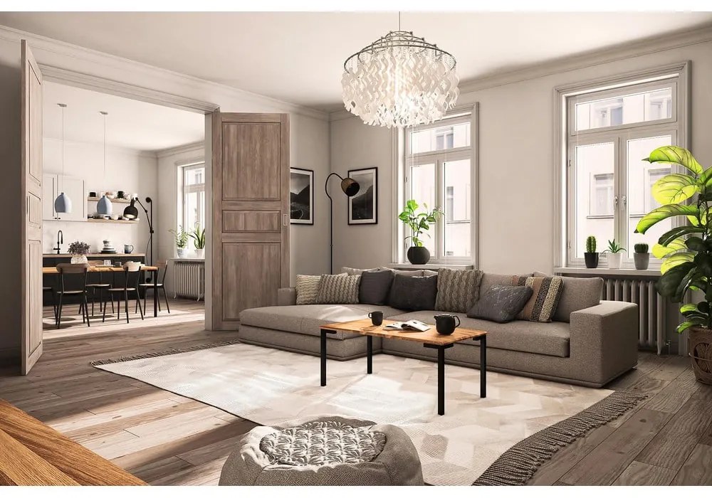 Măsuță de cafea din lemn de stejar 60x110 cm Abies – The Beds