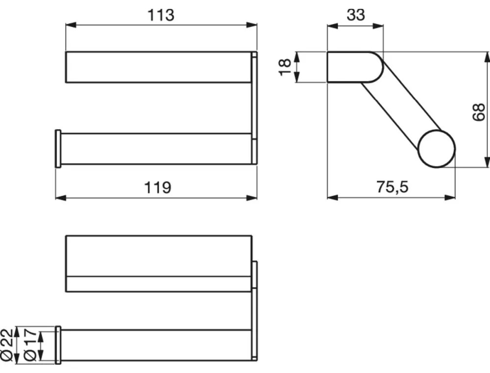 Suport hartie igienica Ideal Standard Connect crom lucios