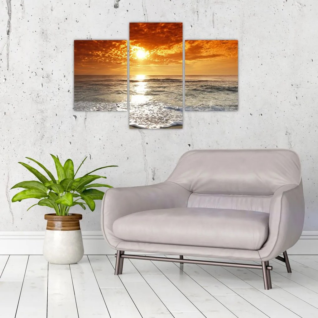 Tablou cu apus de soare din Corsica (90x60 cm)