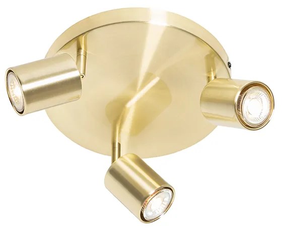 Plafoniera moderna din alamă reglabilă rotundă cu 3 lumini - Java