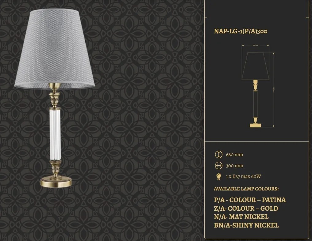 Veioza eleganta design clasic NAPOLI