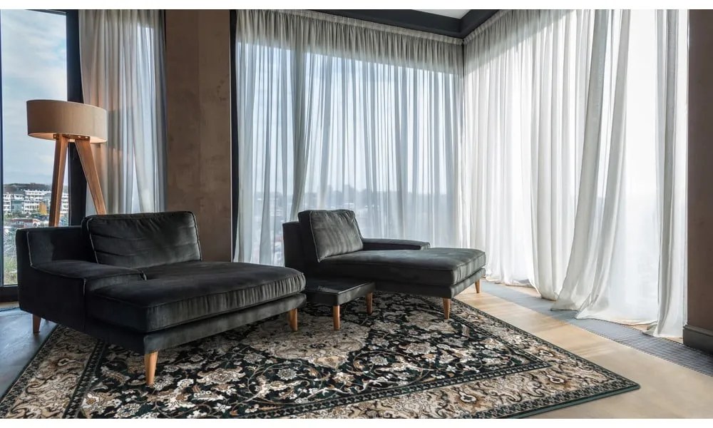 Covor verde din lână 133x180 cm Lauren – Agnella