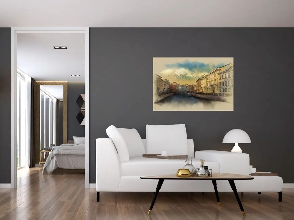 Tablou - Râul Moyka, Sankt Petersburg, Rusia (90x60 cm)