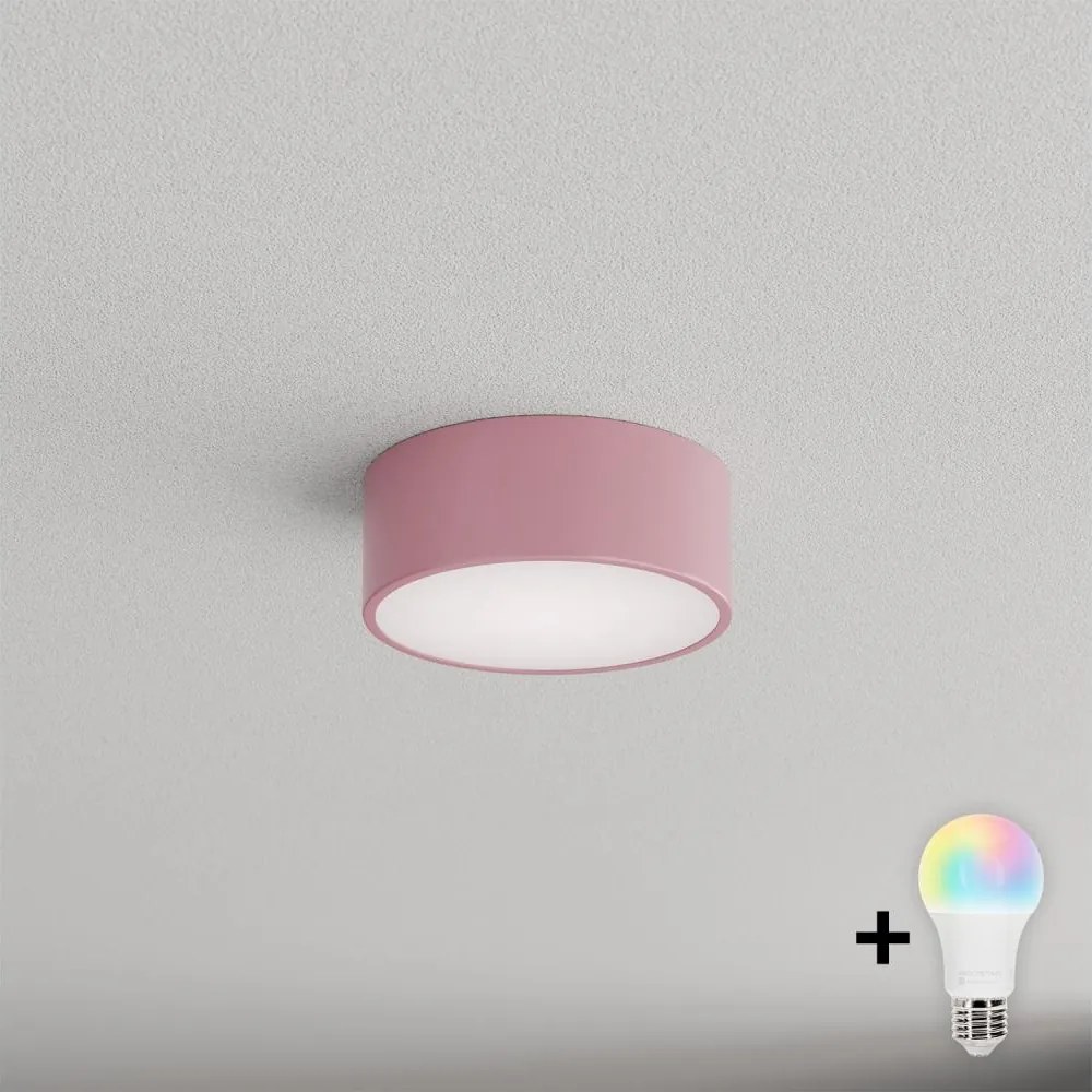 BRILAGI - Plafonieră LED RGBW CLARE 1xE27/12W/230V Ø 20 cm roz